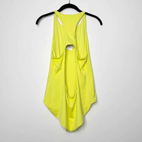 Ralph Lauren Purple Label Claeton Scuba Bodysuit Neon Chartreuse Size Large - Picture 6 of 9
